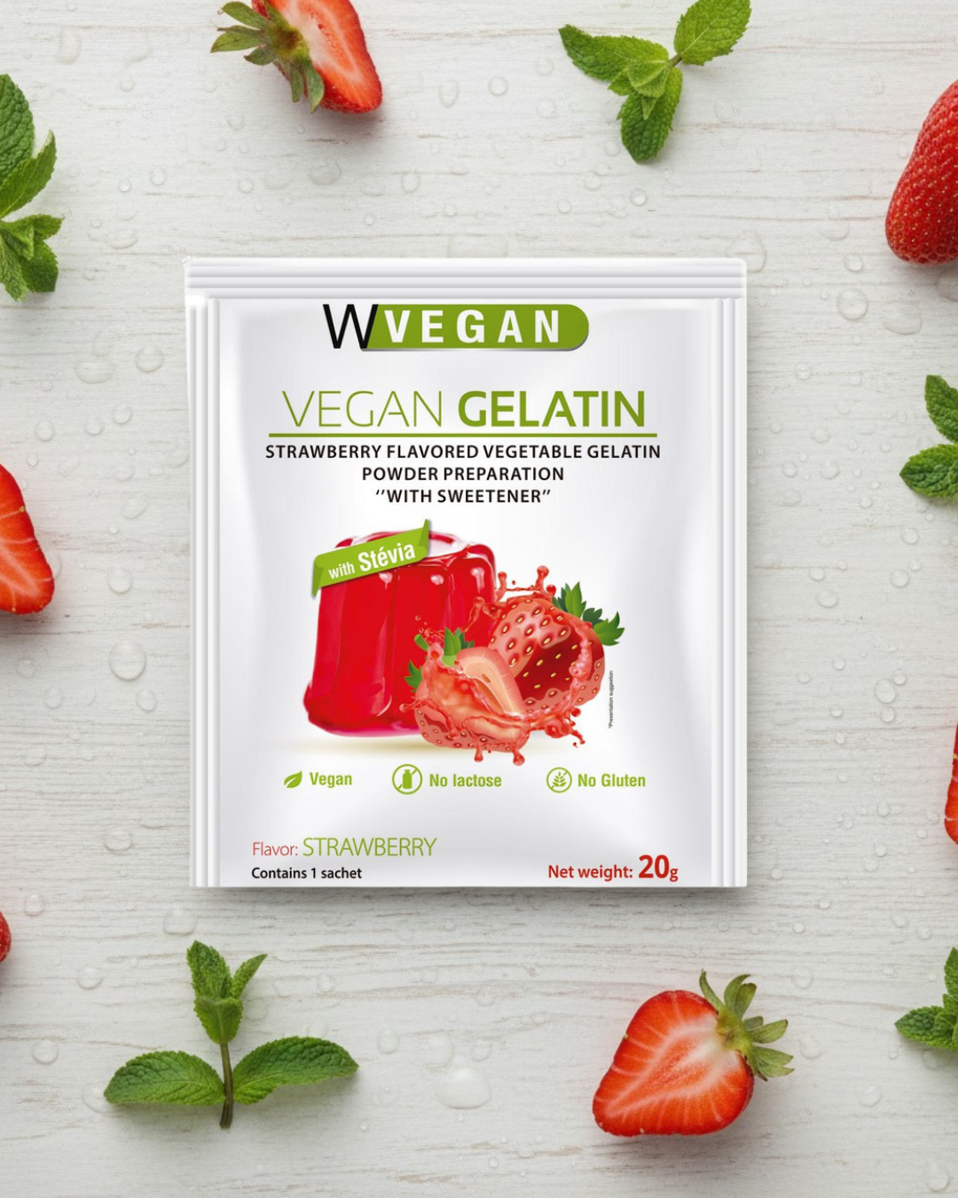 MIXED GELATIN COMBO – 16 UNITS (4 OF EACH FLAVOR: STRAWBERRY, GRAPE, LEMON, AND PINEAPPLE)
