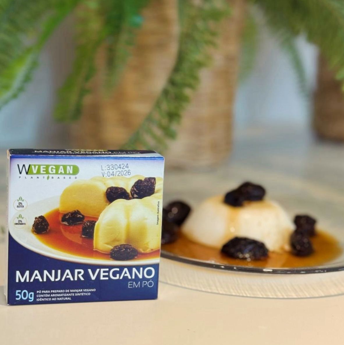 WVEGAN Vegan Manjar Dessert Mix 50g Coconut – Plant-Based & Easy to Prepare